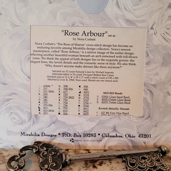 Mirabilia Rose Arbour cross stitch pattern - Picture 3 of 3